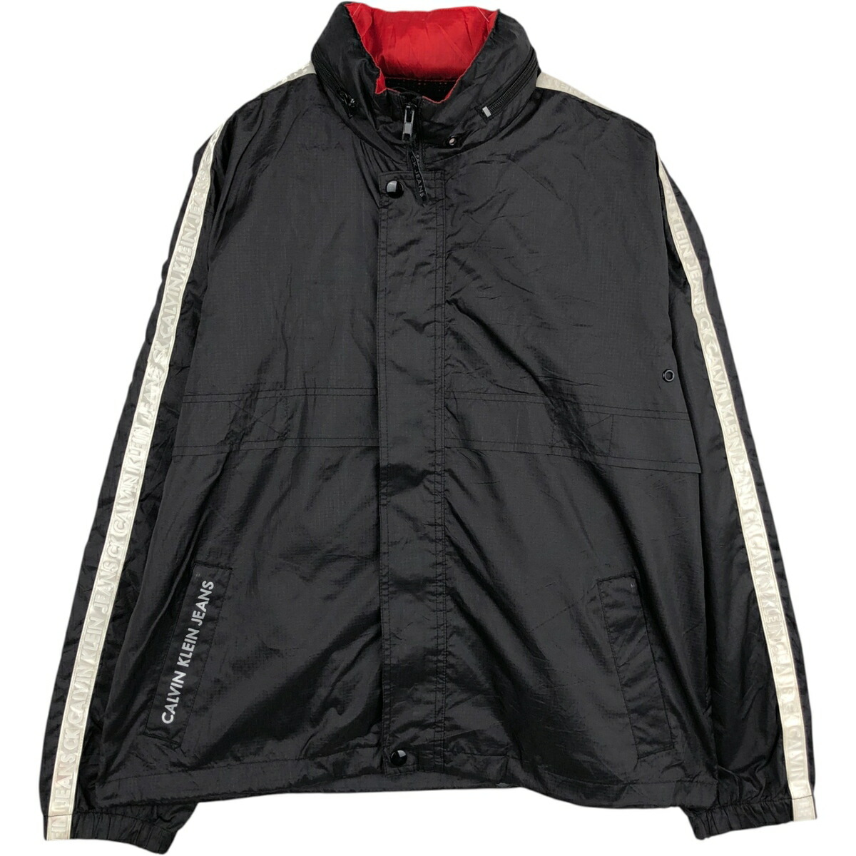 古着 90~00'S カルバンクライン Calvin klein JEANS ナイロンジャケット メンズM相当 ヴィンテージ /eaa629953 【中古】 【260405】 【GR-NV】 ブラック系 春秋冬