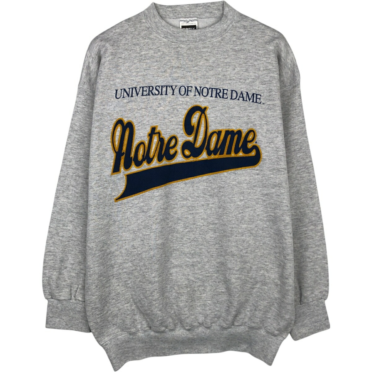古着 90'S タルテックス Tultex NOTRE DAME ノートルダム大学 カレッジスウェットシャツ トレーナー USA製 メンズXL相当 ヴィンテージ /eaa630033 【中古】 【260405】 グレー系 春夏秋冬