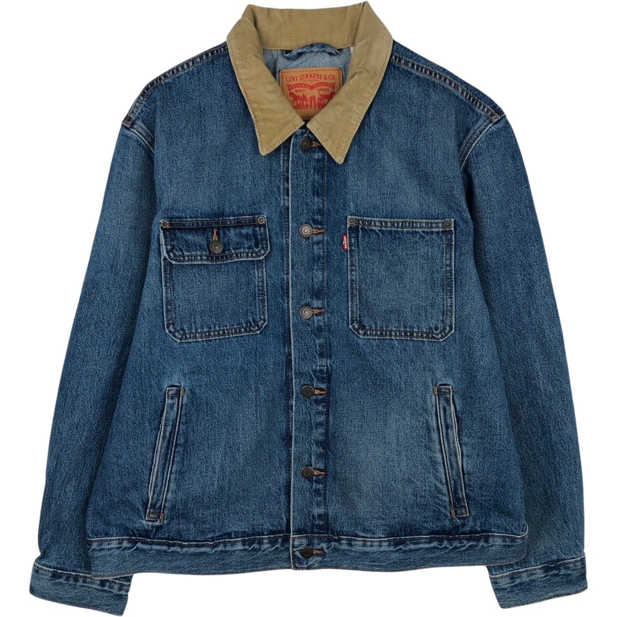 古着 リーバイス Levi's コーデュロイ襟 デニムジャケット Gジャン メンズL相当 /eaa630372 【中古】 【260411】|古着屋JAM