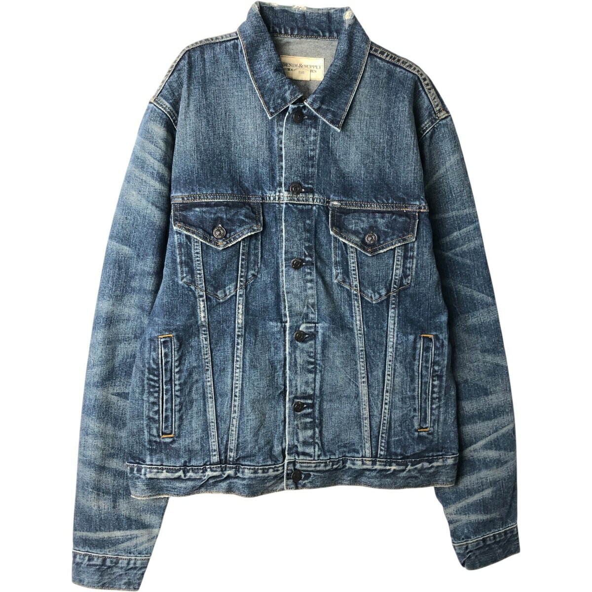 古着 ラルフローレン Ralph Lauren DENIM&SUPPLY デニム&サプライ 星条旗柄 デニムジャケット Gジャン メンズL相当 /eaa630384 【中古】 【260405】