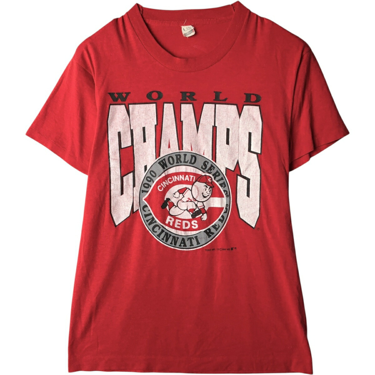 古着 90'S スクリーンスターズ SCREEN STARS MLB CINCINNATI REDS シンシナティレッズ スポーツプリントTシャツ USA製 メンズL相当 ヴィンテージ /eaa630836 【中古】 【260404】