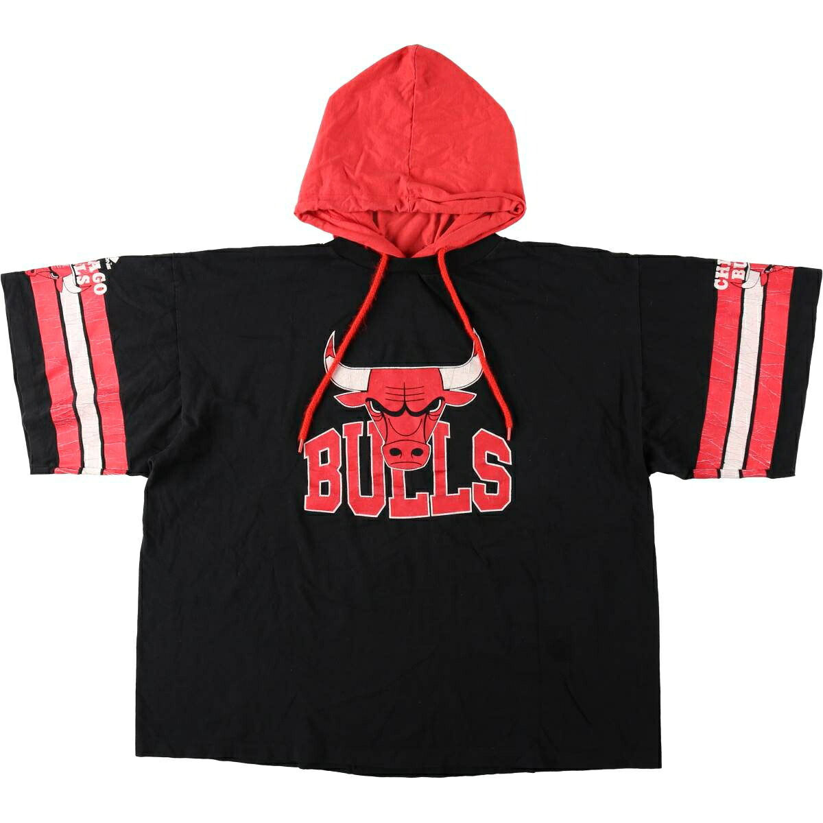 古着 90'S APEX ONE NBA CHICAGOBULLS シカゴブルズ フード付き ロゴプリントTシャツ USA製 メンズXL相当 ヴィンテージ /eaa630901 【中古】 【260403】