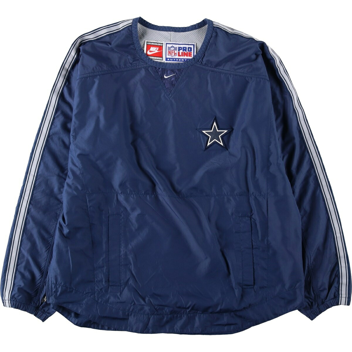 古着 90'S ナイキ NIKE TEAM NFL DALLAS COWBOYS ダラスカウボーイズ ウォームアッププルオーバー メンズL相当 ヴィンテージ /eaa630946 【中古】 【260404】