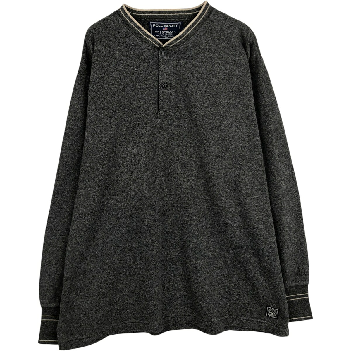古着 90'S ラルフローレン Ralph Lauren POLO SPORTSMAN スポーツマン ヘンリーネック ロングTシャツ ロンT メンズXL相当 ヴィンテージ /eaa631361 【中古】 【260405】｜古着屋JAM