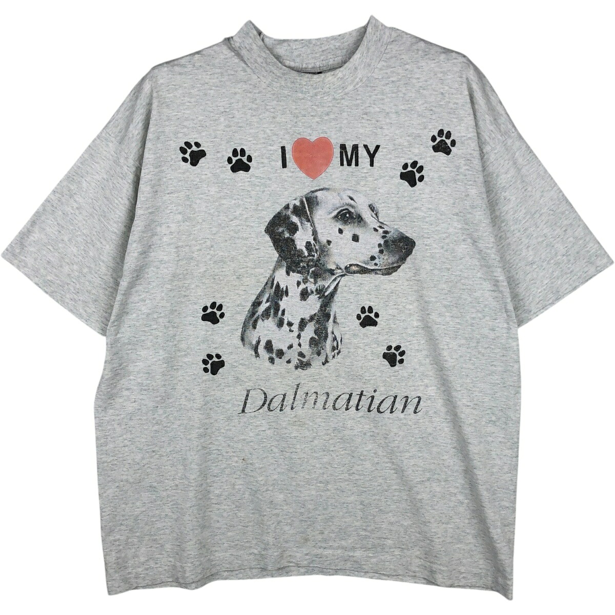 古着 90'S フルーツオブザルーム FRUIT OF THE LOOM BEST 犬柄 ダルメシアン アニマルTシャツ USA製 メンズXL相当 ヴィンテージ Dalmatian /eaa631453 【中古】 【260405】 グレー系 春夏秋