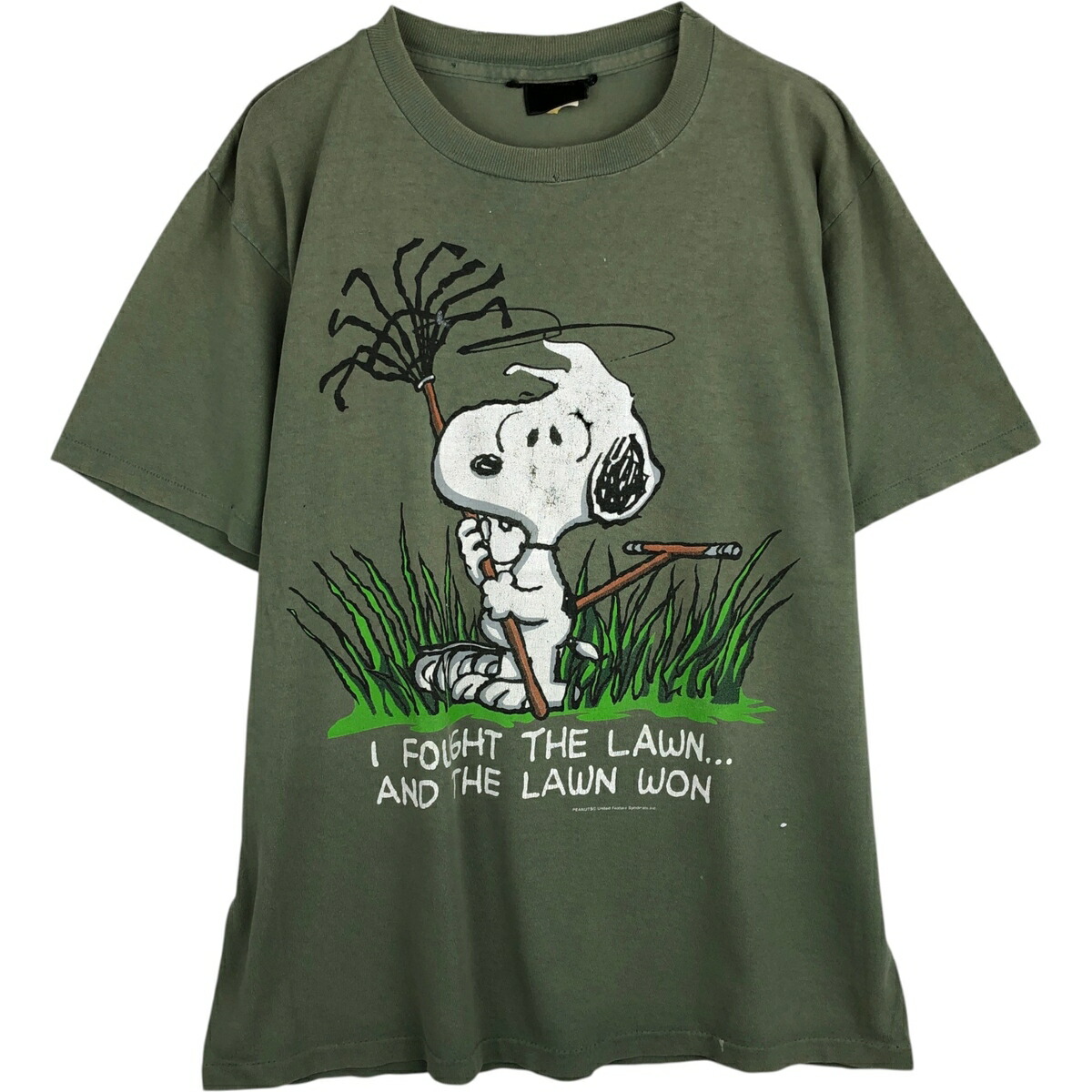 古着 SNOOPY スヌーピー キャラクタープリントTシャツ USA製 メンズL相当 /eaa631525 【中古】 【260409】
