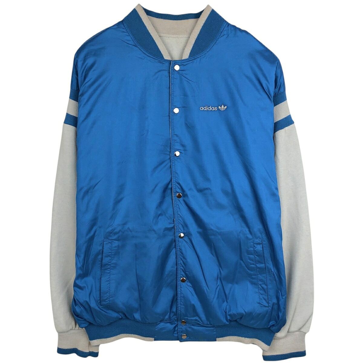 古着 70~80'S アディダス adidas トレフォイルロゴ リバーシブル ナイロンスタジャン アワードジャケット バーシティジャケット メンズXL相当 ヴィンテージ /eaa632380 【中古】 【260411】