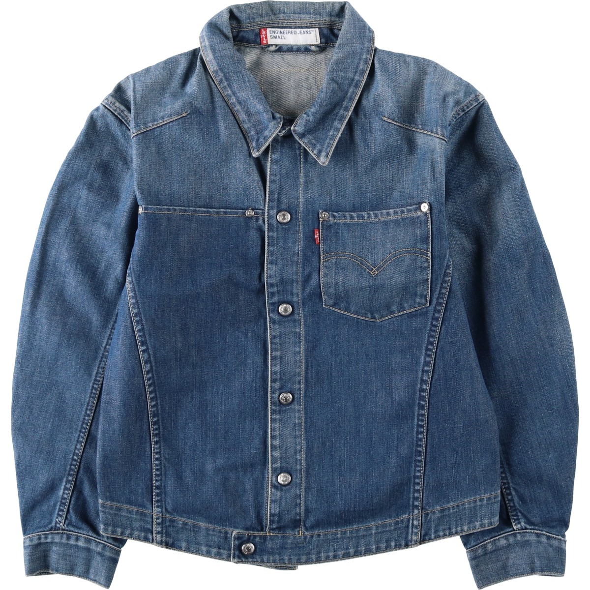 古着 00'S リーバイス Levi's ENGINEERED エンジニアード ユーロモデル 70100-0853 デニムジャケット メンズS相当 /eaa632514 【中古】 【260411】｜古着屋JAM