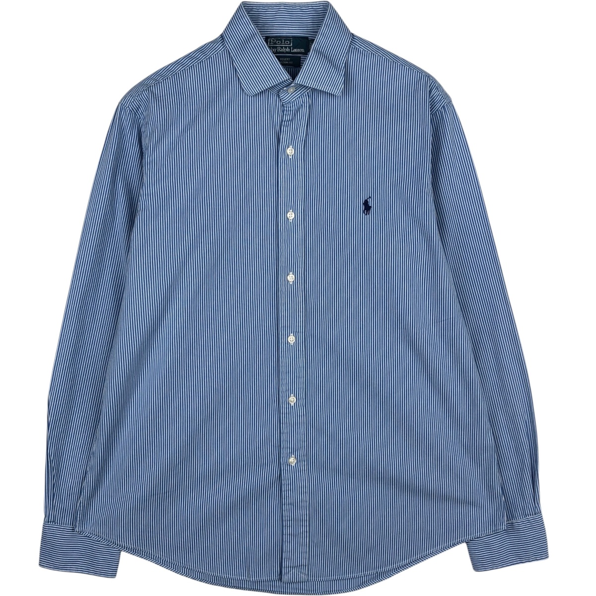 古着 ラルフローレン Ralph Lauren REGENT CUSTOM FIT 長袖 コットンストライプシャツ メンズL相当 /eaa632582 【中古】 【260412】