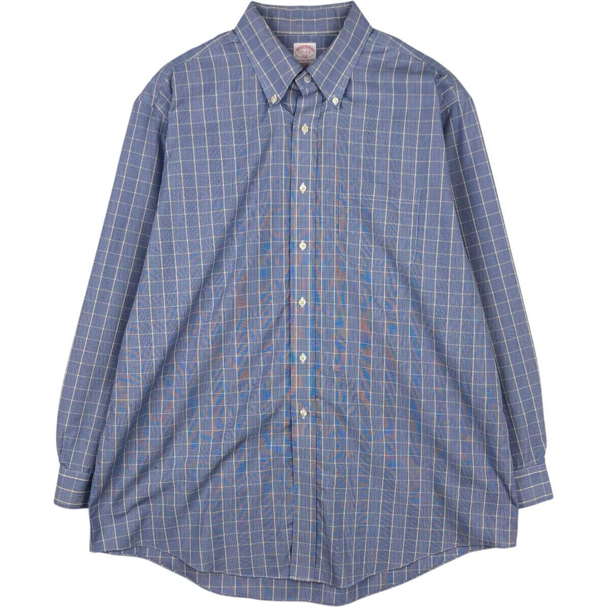 古着 ブルックスブラザーズ Brooks Brothers 346 半袖 ボタンダウン チェックシャツ メンズXL相当 /eaa632589 【中古】 【260412】