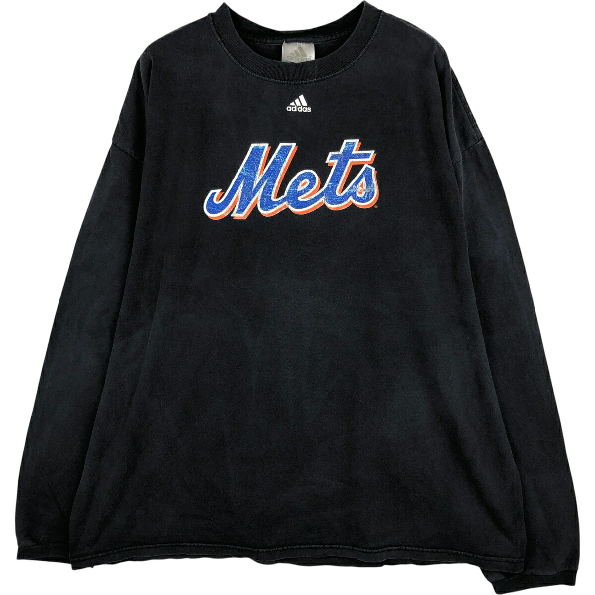 古着 00'S アディダス adidas MLB NEW YORK METS ニューヨークメッツ ロングTシャツ ロンT メンズXL相当 /eaa632801 【中古】 【260411】