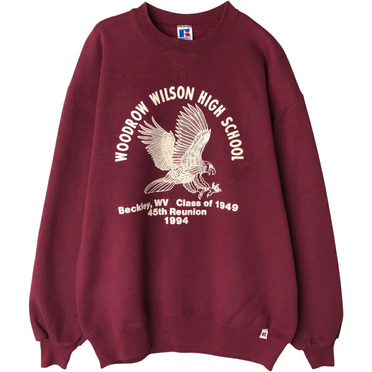 古着 90'S ラッセル Russell 鷲柄 イーグル柄 カレッジスウェットシャツ トレーナー USA製 メンズXL相当 ヴィンテージ /eaa632861 【中古】 【260411】