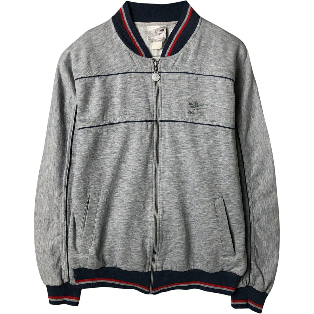 古着 80'S アディダス adidas トレフォイルロゴ フルジップスウェットシャツ トレーナー メンズL相当 ヴィンテージ /eaa632906 【中古】 【260411】|古着屋JAM