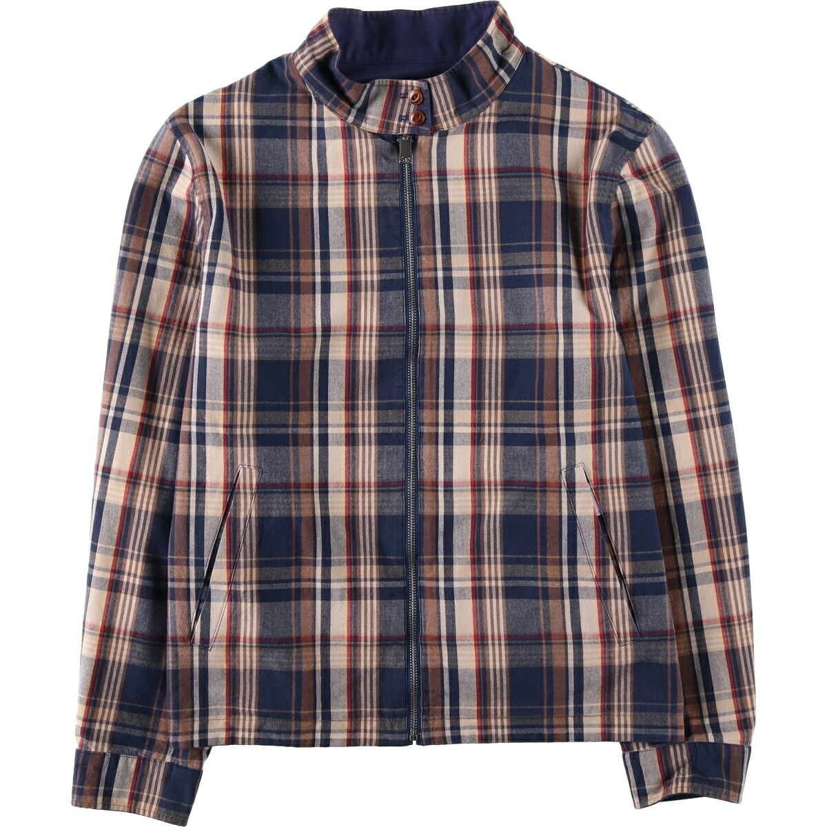 古着 ブルックスブラザーズ Brooks Brothers Est.1818 チェック柄 リバーシブル ハリントンジャケット スイングトップ メンズL相当 /eaa633299 【中古】 【260413】 10,771円
