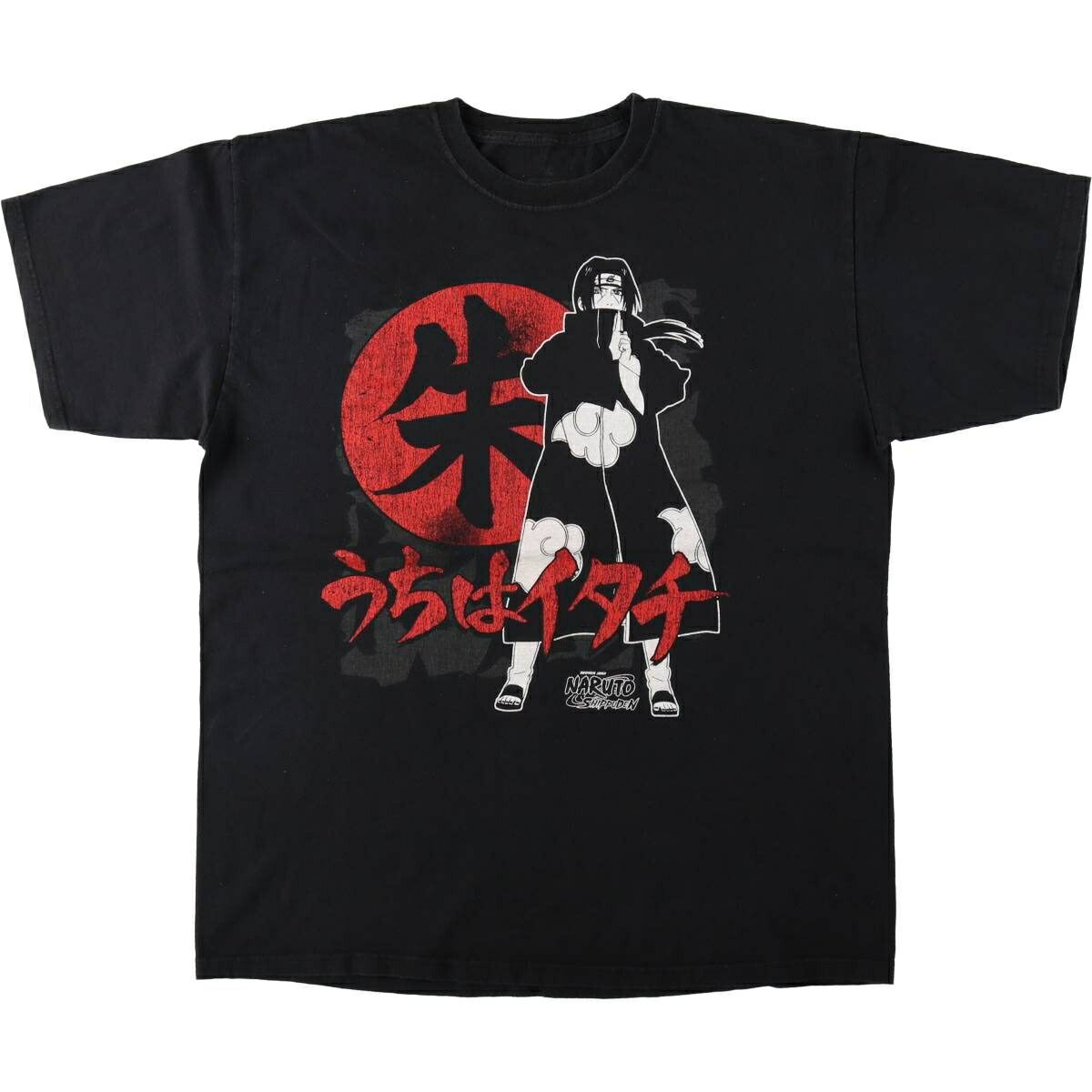 古着 NARUTO SHIPPUDEN ナルト疾風伝 うちはイタチ アニメ キャラクタープリントTシャツ メンズXL相当 /eaa633408 【中古】 【260412】