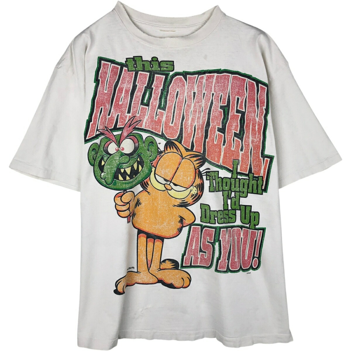 古着 GARFIELD ガーフィールド キャラクタープリントTシャツ メンズXL相当 /eaa633421 【中古】 【260412】 ホワイト系 春夏秋