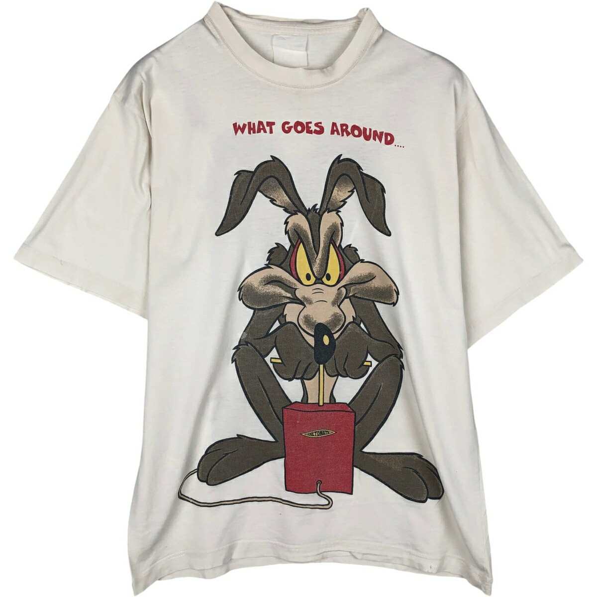 古着 LOONEY TUNES ルーニーテューンズ ワイリーコヨーテ キャラクタープリントTシャツ メンズXL相当 /eaa633424 【中古】 【260412】