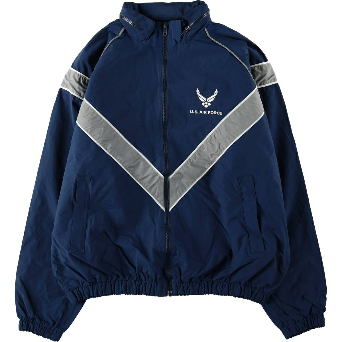 古着 00'S 米軍実品 U.S.AIR FORCE SKILCRAFT PTU トレーニングジャケット ナイロンジャケット USA製 LARGE/REGULAR メンズL相当 /eaa633476 【中古】 【260417】