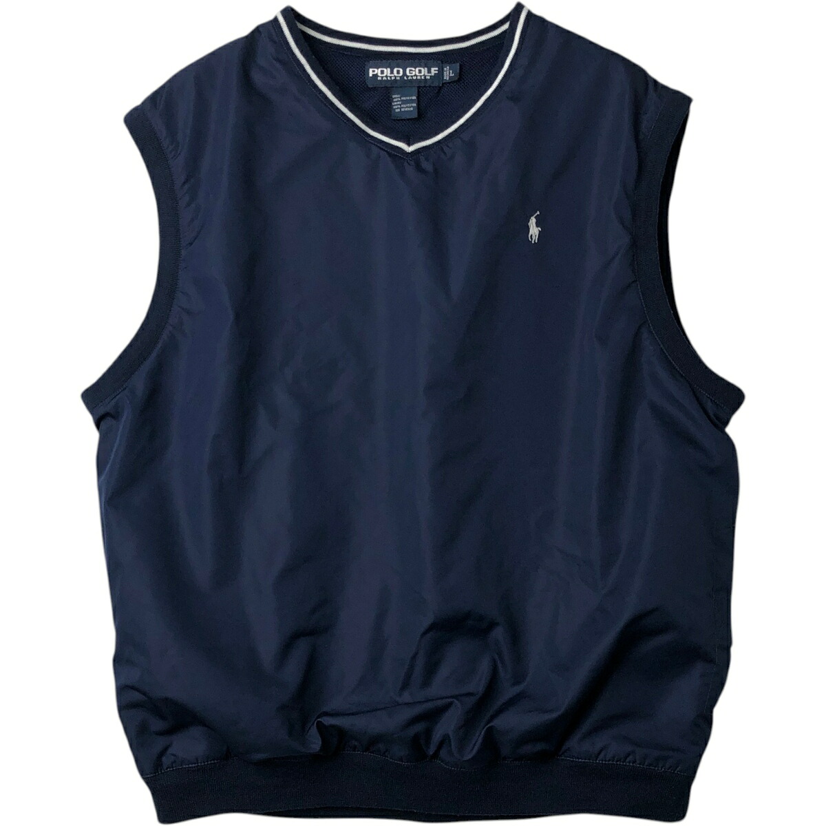 古着 90~00'S ラルフローレン Ralph Lauren POLO GOLF ポロゴルフ プルオーバー Vネック ウォームアップベスト メンズL相当 ヴィンテージ /eaa633478 【中古】 【260417】