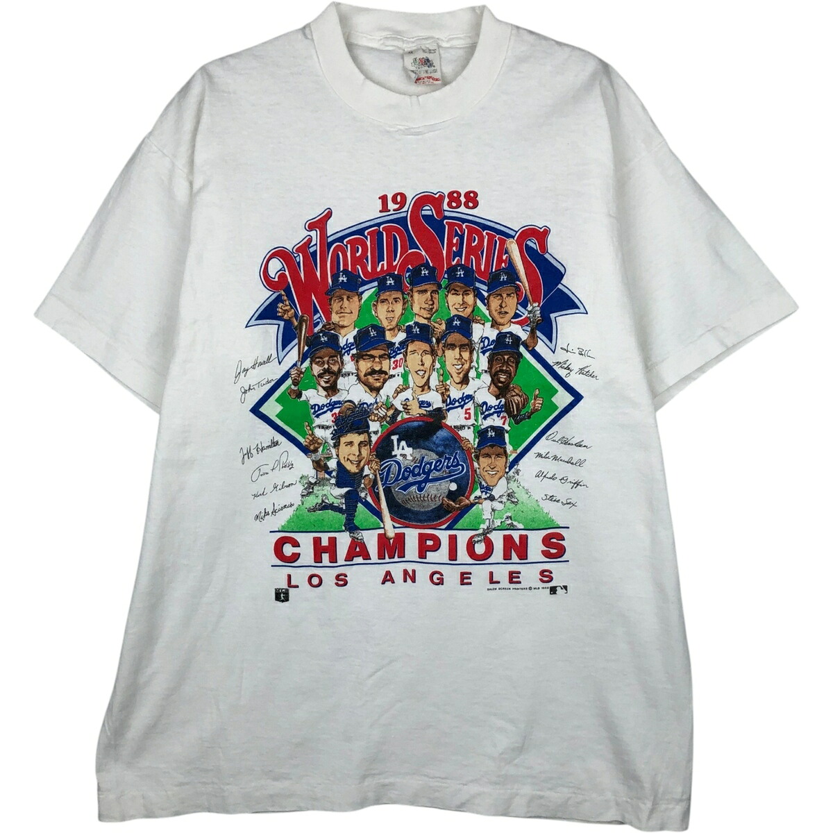古着 90'S フルーツオブザルーム FRUIT OF THE LOOM MLB LOS ANGELES DODGERS ロサンゼルスドジャーズ スポーツプリントTシャツ USA製 メンズXL相当 ヴィンテージ /eaa633615 【中古】 【260413】