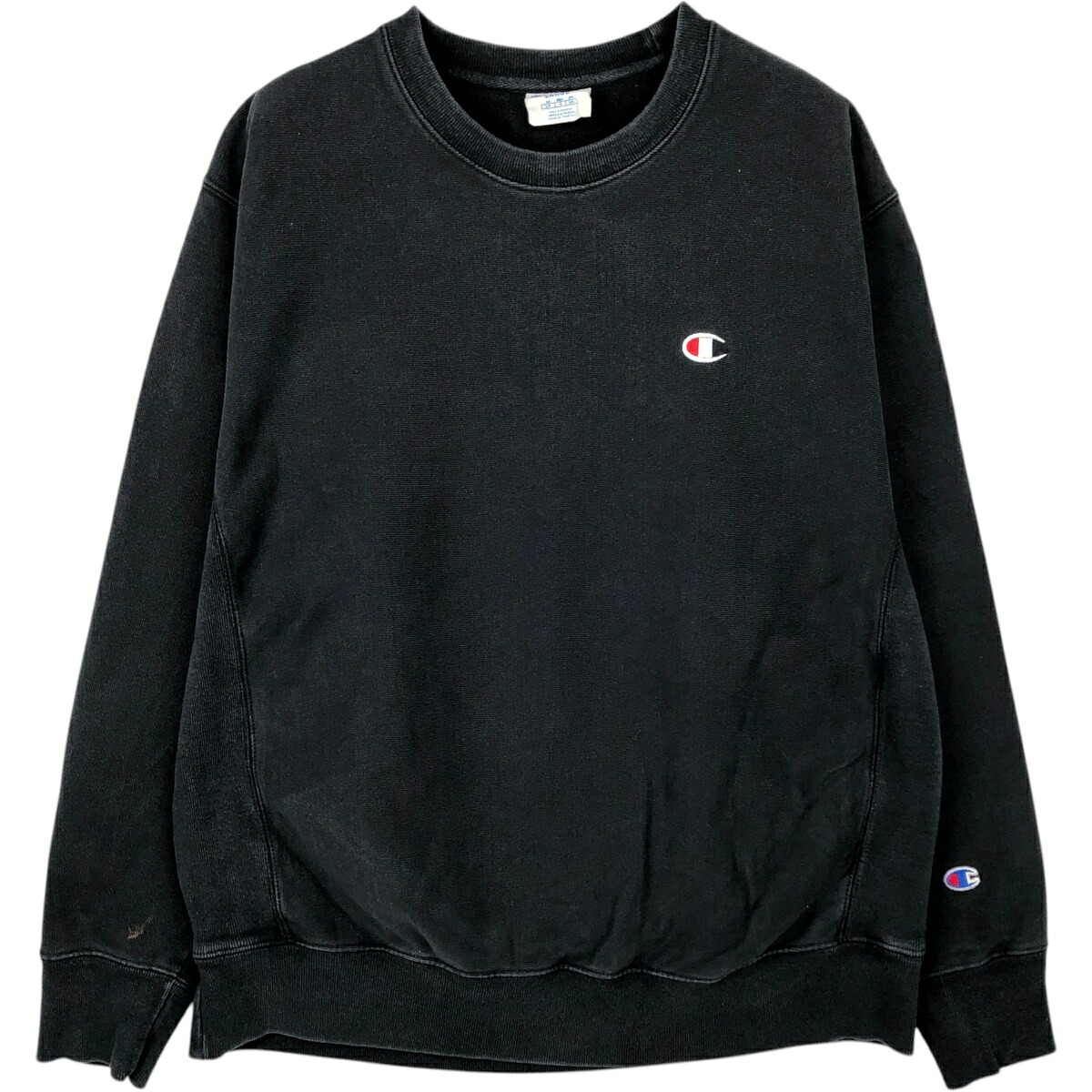 古着 チャンピオン Champion REVERSE WEAVE リバースウィーブ ワンポイントロゴスウェットシャツ トレーナー メンズL相当 /eaa633718 【中古】 【260412】 ブラック系 春夏秋冬
