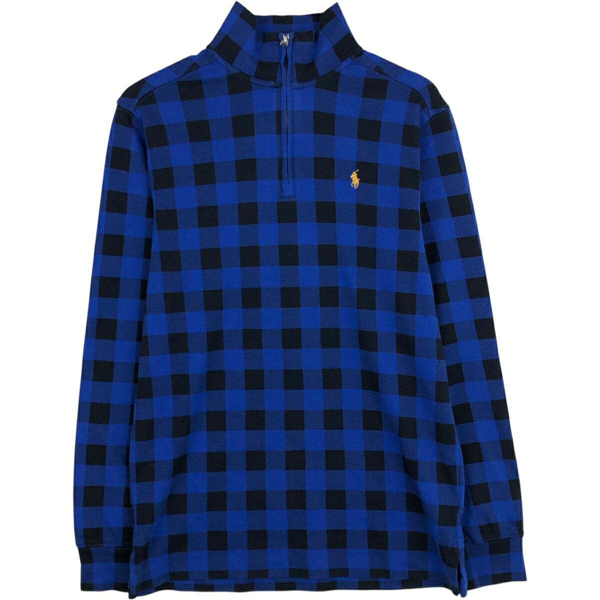 古着 ラルフローレン Ralph Lauren POLO RALPH LAUREN チェック柄 ハーフジップ ロングTシャツ ロンT レディースM相当 /eaa633989 【中古】 【260413】 【ADEL/アデル】