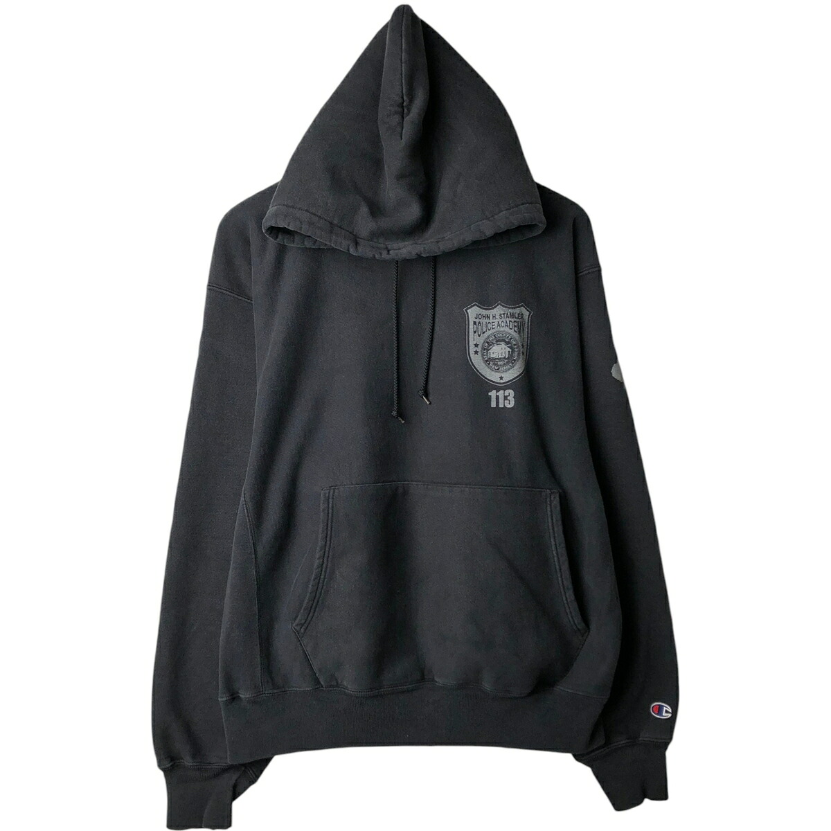 古着 00'S チャンピオン Champion PREMIUM REVERSE WEAVE プレミアムリバースウィーブ ドクロ柄 スカル柄 スウェットプルオーバーパーカー メンズL相当 /eaa635479 【中古】 【260417】｜古着屋JAM