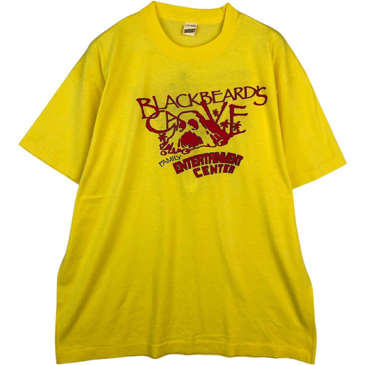 古着 80'S スクリーンスターズ SCREEN STARS BLACKBEARD’S CAVE アドバタイジングTシャツ USA製 メンズXL相当 ヴィンテージ /eaa636034 【中古】 【260420】