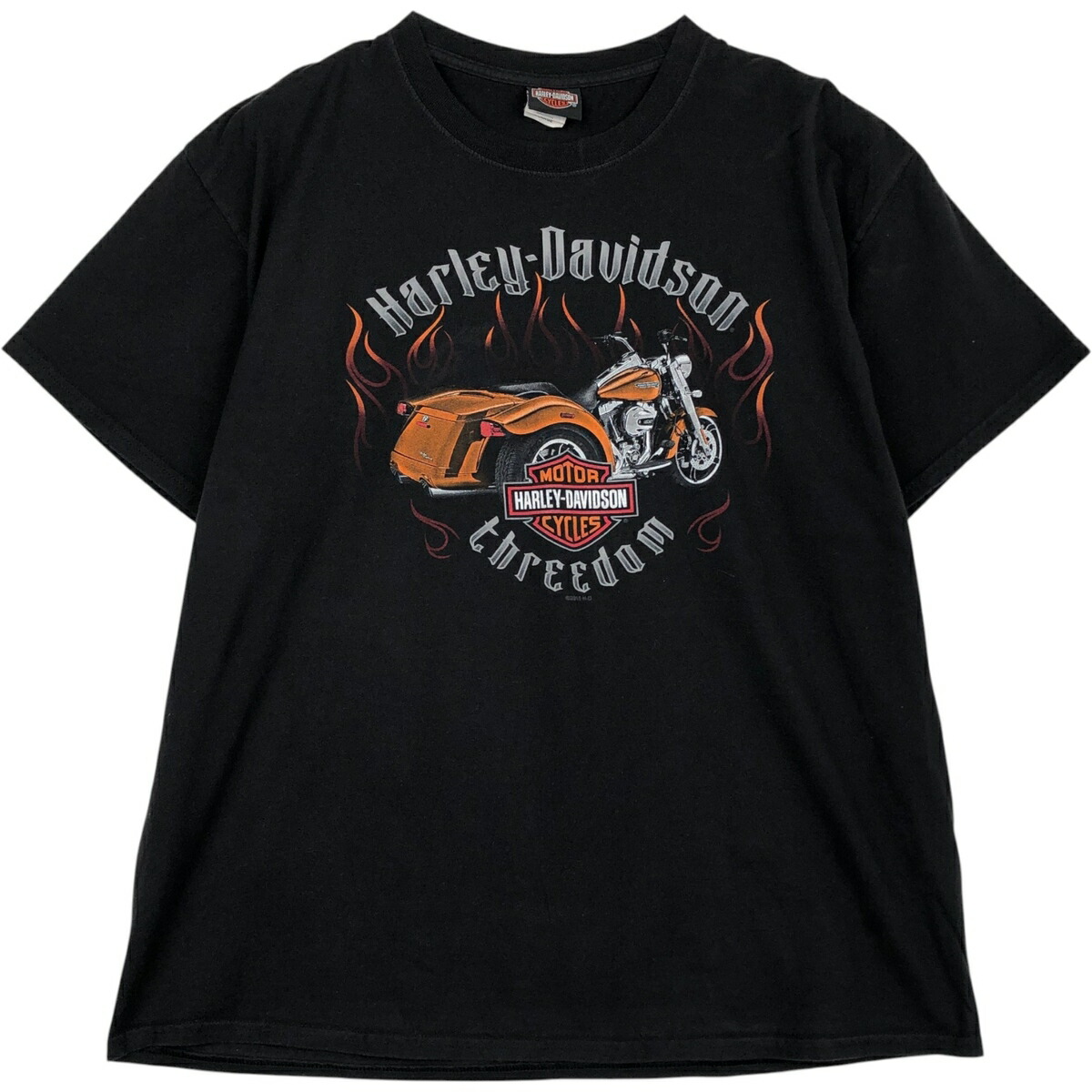 古着 ハーレーダビッドソン Harley-Davidson Hanes BEEFY-T ファイヤーパターン モーターサイクル バイクTシャツ メンズXL相当 /eaa636265 【中古】 【260424】｜古着屋JAM