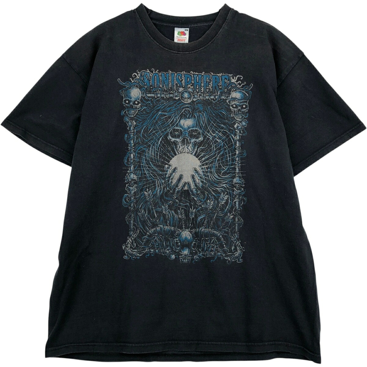古着 フルーツオブザルーム FRUIT OF THE LOOM HEAVY COTTON Sonisphere Festival ソニスフィアフェスティバル ドクロ柄 スカル柄 バンドTシャツ バンT メンズXL相当 /eaa636331 【中古】 【260419】