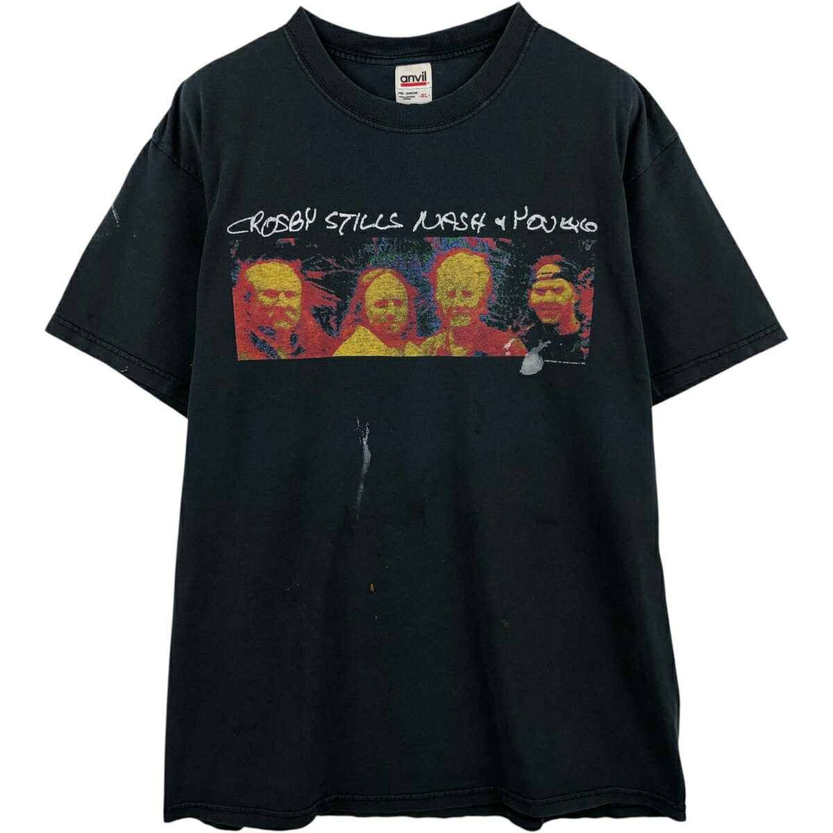 古着 00'S アンビル Anvil CROSBY STILLS NASH & YOUNG クロスビースティルスナッシュアンドヤング バンドTシャツ バンT メンズXL相当 /eaa636422 【中古】 【260419】