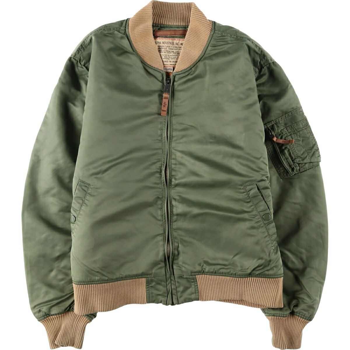 古着 民間品 アルファ ALPHA MA-1タイプ 中綿入り ミリタリー フライトジャケット メンズXXL相当 /eaa636592 【中古】 【260502】|古着屋JAM