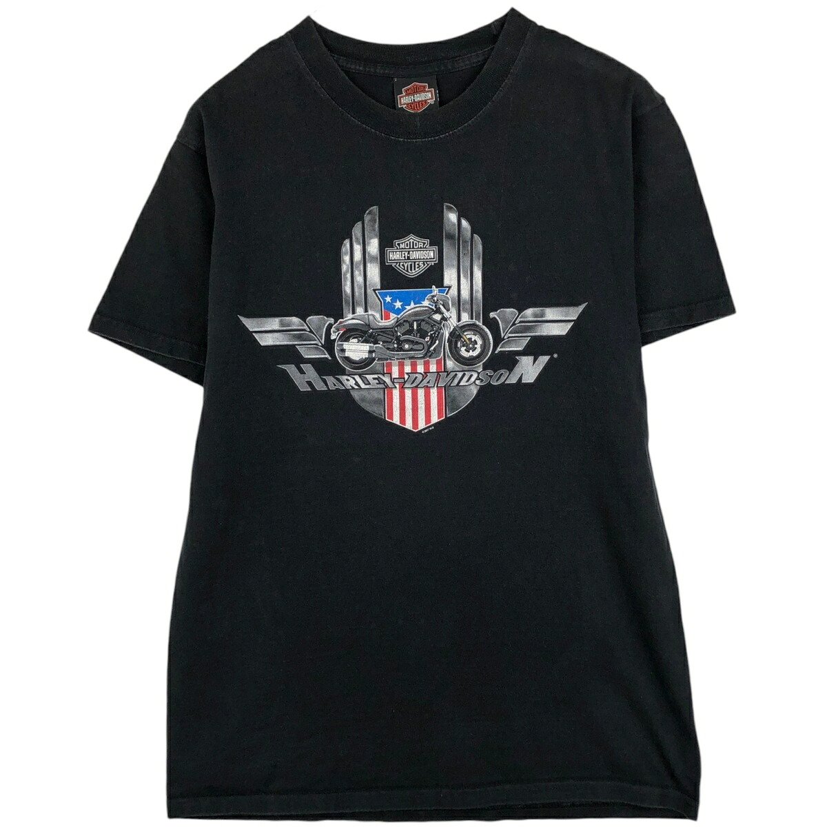 古着 00'S ハーレーダビッドソン Harley-Davidson 星条旗柄 モーターサイクル バイクTシャツ メンズM相当 /eaa636981 【中古】 【260424】｜古着屋JAM 8,026円