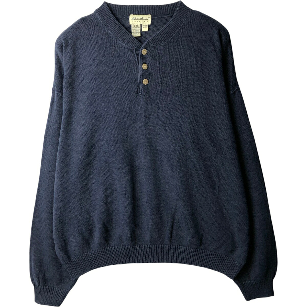 古着 エディーバウアー Eddie Bauer ヘンリーネック コットンニットセーター メンズXL相当 /eaa637285 【中古】 【260420】