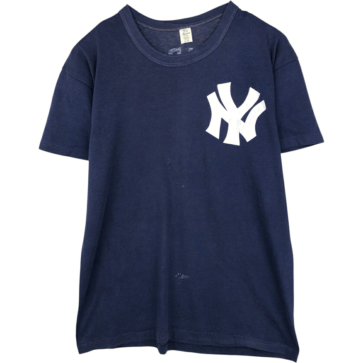 古着 80'S Tee Swing MLB NEW YORK YANKEES ニューヨークヤンキース スポーツプリントTシャツ USA製 メンズXL相当 ヴィンテージ /eaa637357 【中古】 【260424】｜古着屋JAM