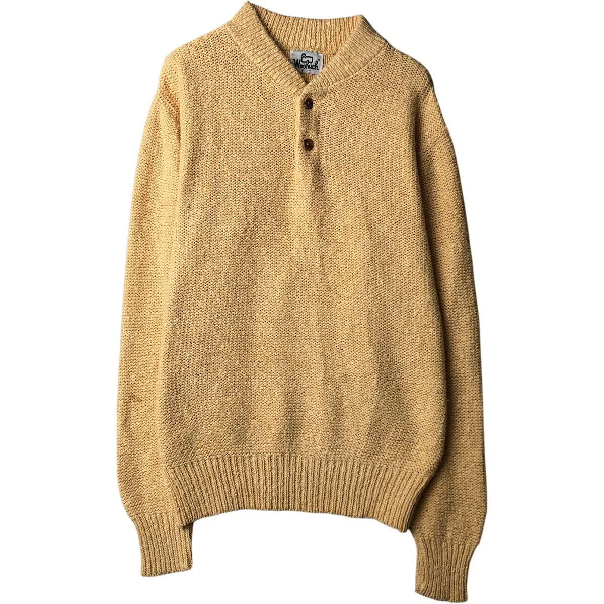 古着 70'S ウールリッチ WOOLRICH ヘンリーネック コットンニットセーター メンズM相当 ヴィンテージ /eaa637516 【中古】 【260425】|古着屋JAM