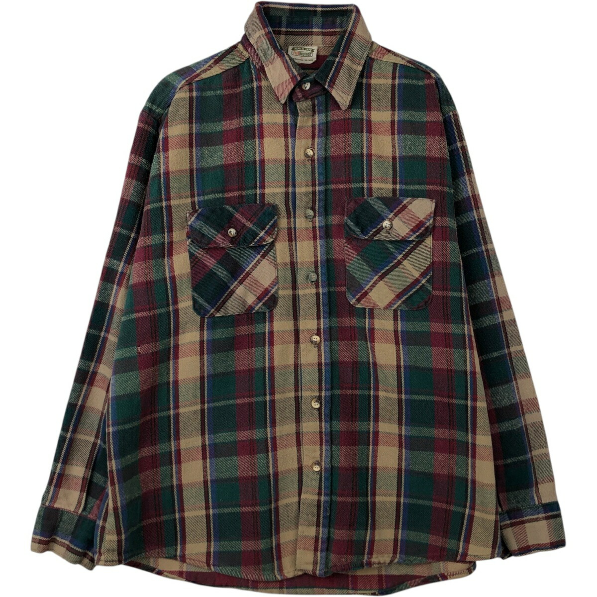 古着 90'S ファイブブラザー Five Brother 長袖 フランネルチェックシャツ メンズL相当 長袖 /eaa637983 【中古】 【260503】|古着屋JAM