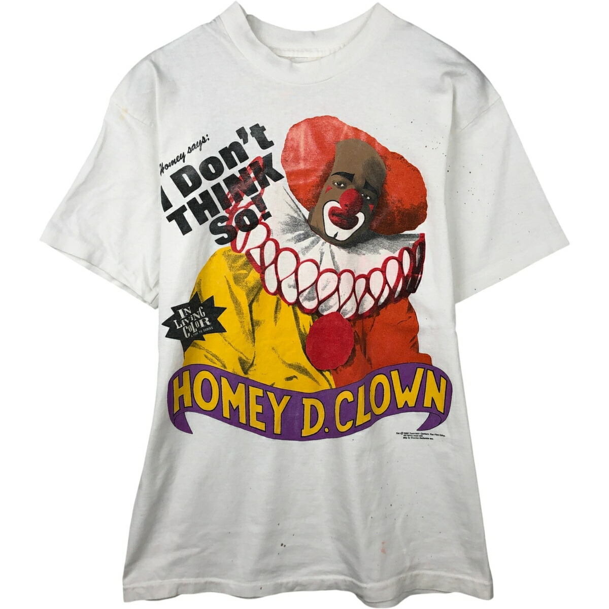 古着 90'S In Living Color Homey D. Clown プリントTシャツ メンズS相当 ヴィンテージ /eaa638835 【中古】 【260504】|古着屋JAM