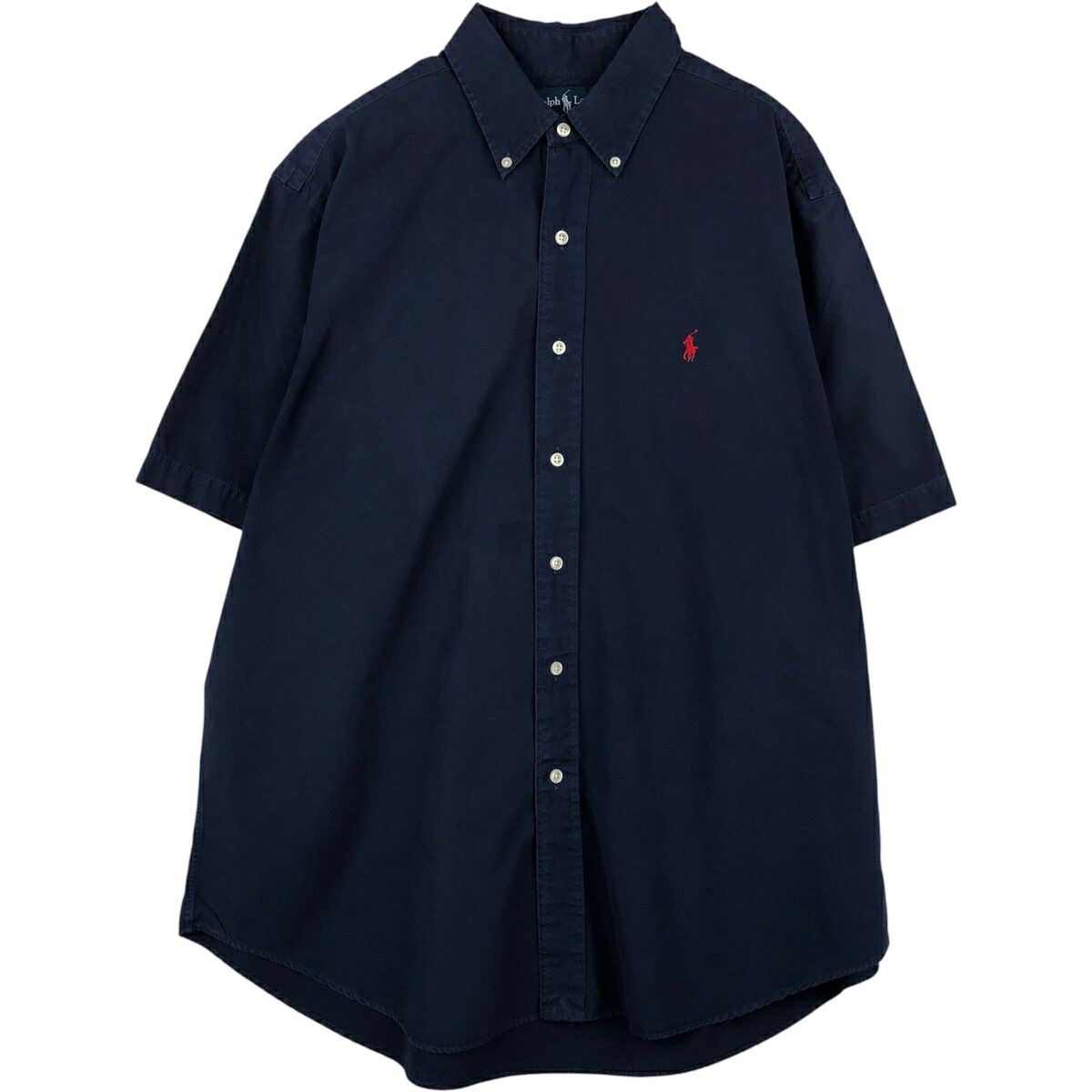 古着 ラルフローレン Ralph Lauren CUSTOM FIT 半袖 ボタンダウンシャツ メンズXL相当 /eaa641637 【中古】 【260509】｜古着屋JAM