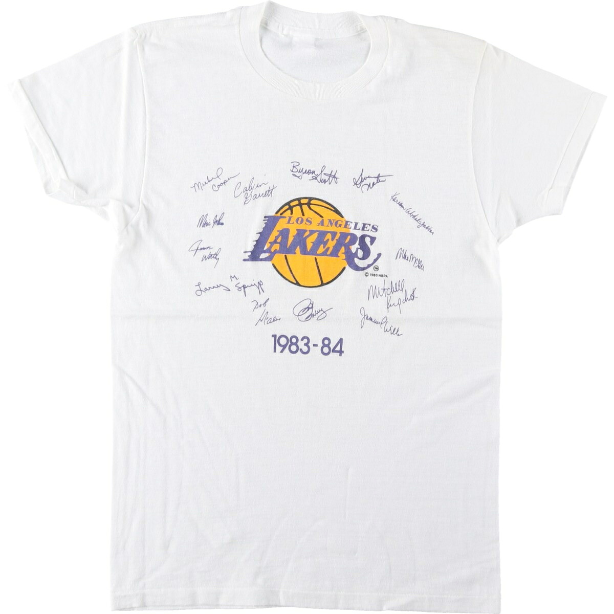古着 80'S NBA LOS ANGELES LAKERS ロサンゼルス レイカーズ ロゴTシャツ レディースS相当 ヴィンテージ /eaa641948 【中古】 【260515】 【ADEL/アデル】｜古着屋JAM