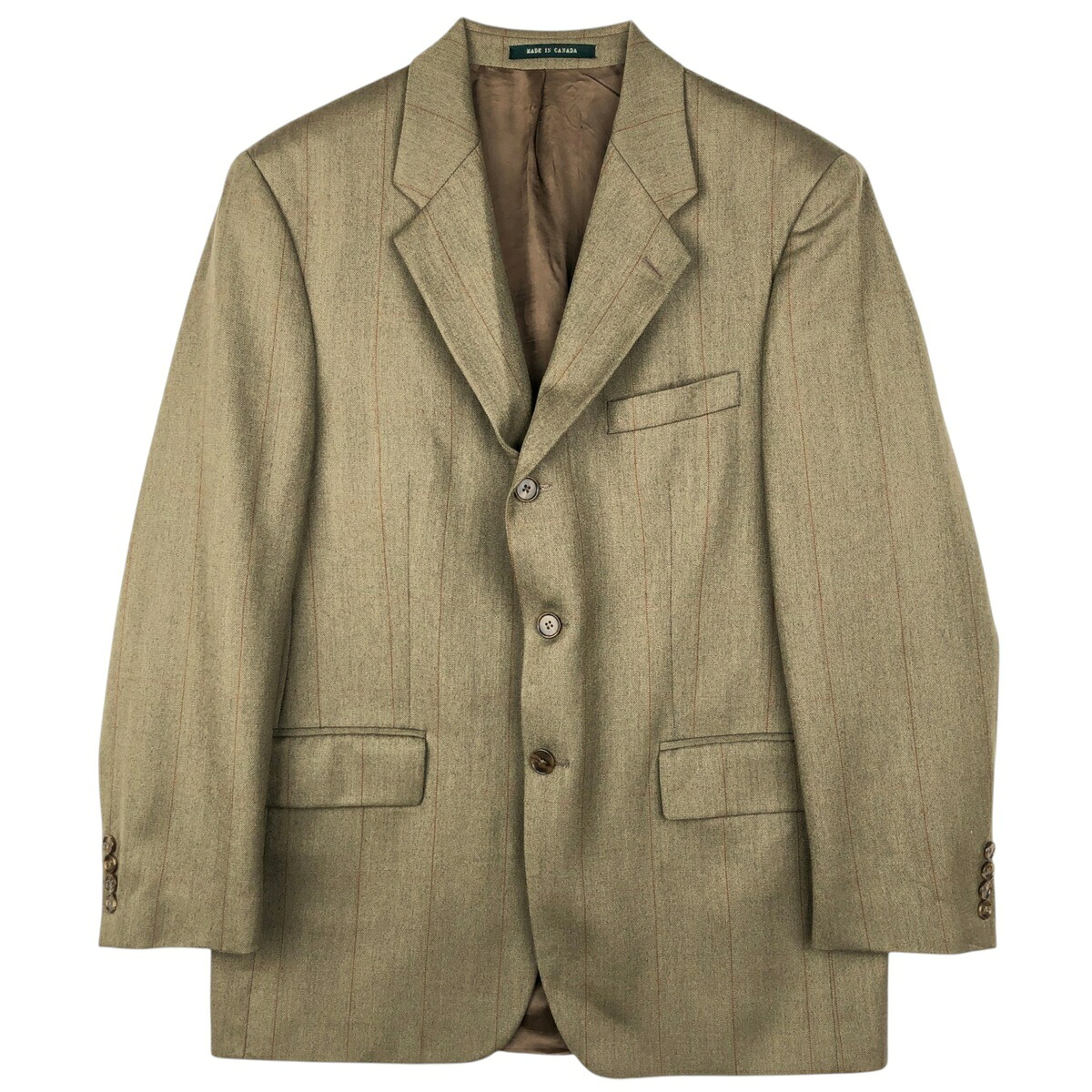 古着 ラルフローレン Ralph Lauren LAUREN ローレン ストライプ柄 アルパカ混 ウールテーラードジャケット カナダ製 メンズXL相当 /eaa644004 【中古】 【260517】|古着屋JAM