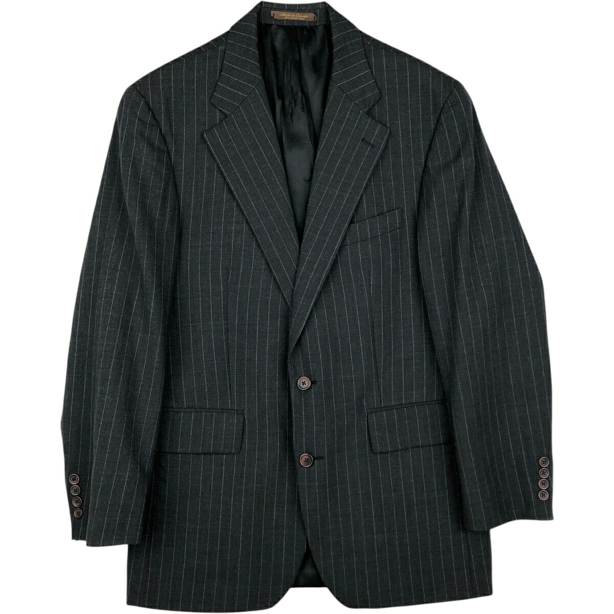 古着 80~90'S ラルフローレン Ralph Lauren POLO UNIVERSITY CLUB ストライプ柄 ウールテーラードジャケット カナダ製 メンズL相当 /eaa644005 【中古】 【260517】|古着屋JAM