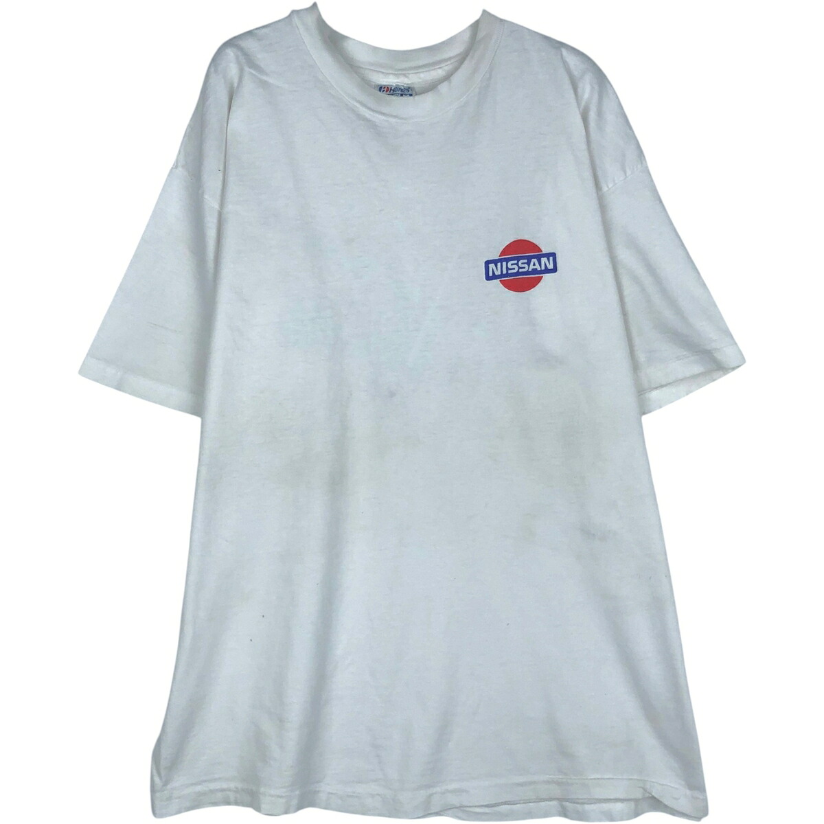 古着 80'S ヘインズ Hanes BEEFY-T 青タグ NISSAN 日産 アドバタイジングTシャツ USA製 メンズXL相当 ヴィンテージ /eaa645815 【中古】 【260520】 【GR-UN】｜古着屋JAM
