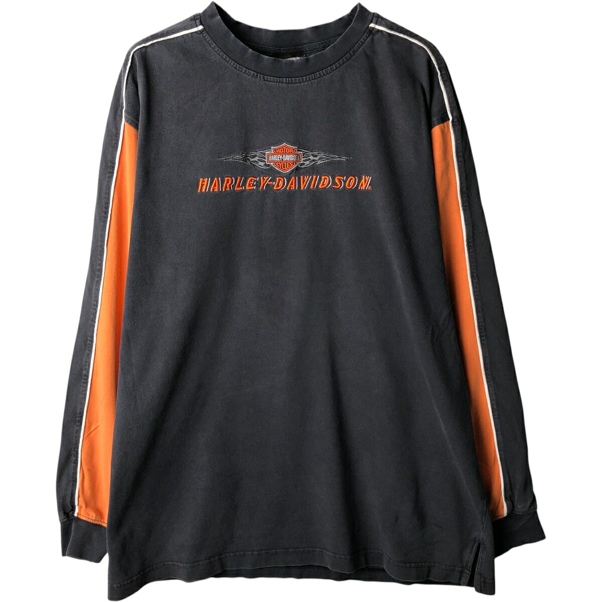 古着 ハーレーダビッドソン Harley-Davidson トライバル モーターサイクル ロングTシャツ ロンT メンズL相当 /eaa646014 【中古】 【260516】 ブラック系 春夏秋｜古着屋JAM