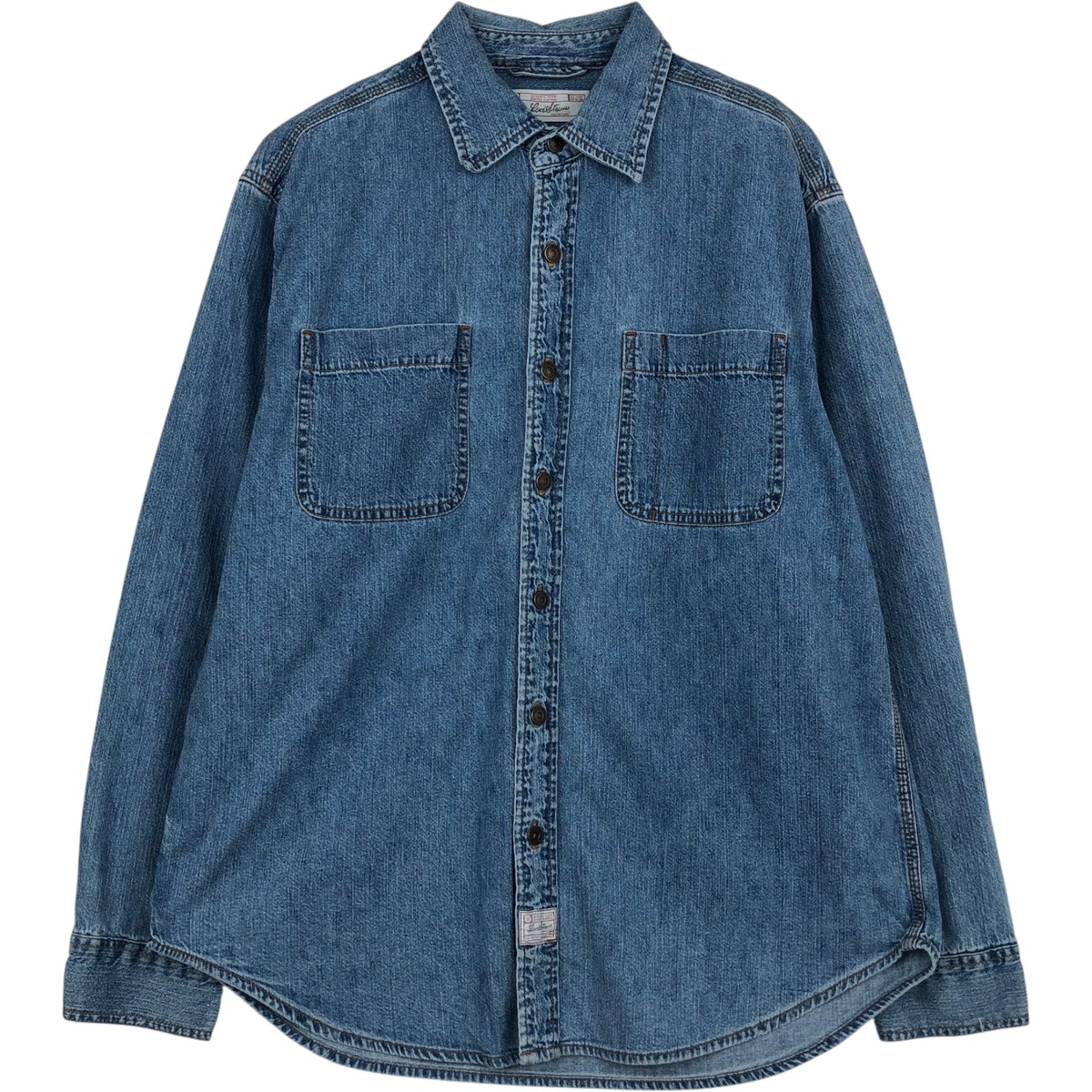 古着 リーバイス Levi's LEVI STRAUSS Signature ロゴパッチ 長袖 デニムシャツ メンズL相当 /eaa646674 【中古】 【260524】｜古着屋JAM