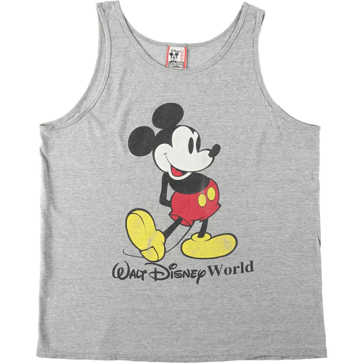 古着 90'S Disney DESIGNS MICKEY MOUSE ミッキーマウス キャラクタープリントTシャツ タンクトップ USA製 メンズXL相当 ヴィンテージ /eaa648224 【中古】 【260621】｜古着屋JAM