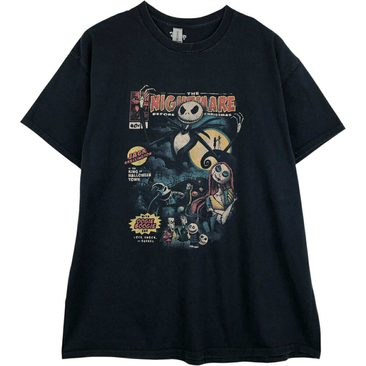 古着 ギルダン GILDAN The Nightmare Before Christmas ナイトメアビフォアクリスマス キャラクタープリントTシャツ メンズXL相当 /eaa648238 【中古】 【260621】｜古着屋JAM