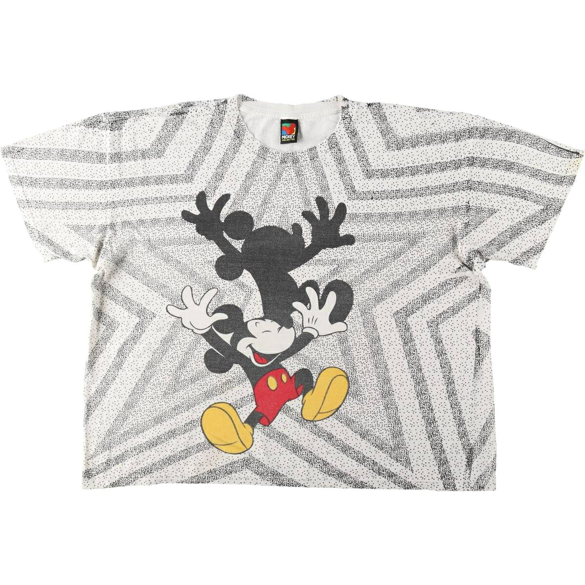 古着 ビッグサイズ 90'S ディズニー Disney MICKEY MOUSE ミッキーマウス 星柄 オールオーバープリント キャラクタープリントTシャツ メンズXXXL相当 ヴィンテージ /eaa648758 【中古】 【260621】 【GR-UN】｜古着屋JAM