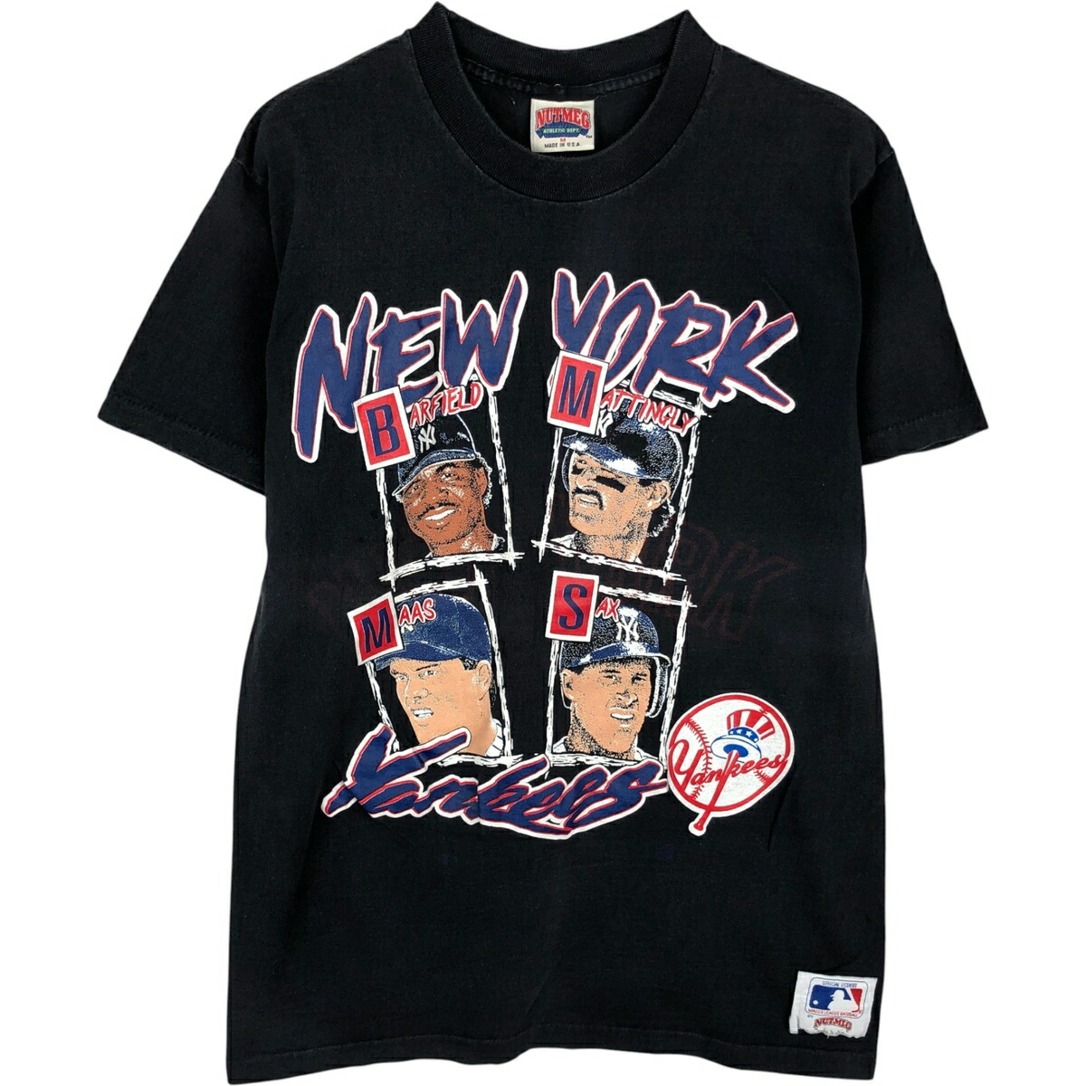 古着 90'S NUTMEG MLB NEW YORK YANKEES ニューヨークヤンキース スポーツTシャツ USA製 メンズM相当 ヴィンテージ /eaa649510 【中古】 【260612】|古着屋JAM