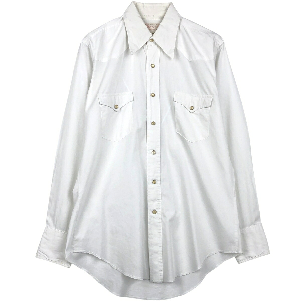 古着 70'S ラングラー Wrangler 長袖 ウエスタンシャツ USA製 メンズL相当 ヴィンテージ /eaa652003 【中古】 【260624】｜古着屋JAM